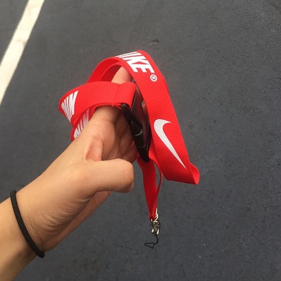 red nike keychain